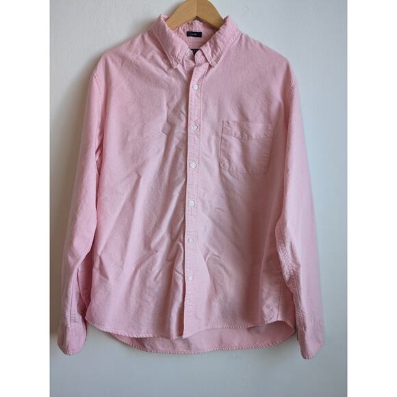 J.CREW Slim Flex Oxford Shirt Mens Large Pastel Pink Button-down Long Size XL - Picture 2 of 6